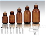 amber glass bottle for syrups