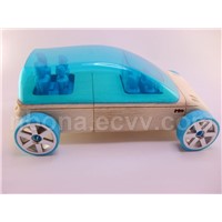 Automoblox M9 Sport Mini Van Wooden Car - Turquoise