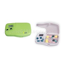 Pill box with time reminder
