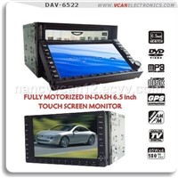 2-din 6.5&amp;quot; 16:9 wide LCD color monitor/DVD player/