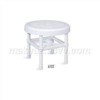 SMALL ROUND STOOL WITH METAL LEGS