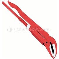 45ent Nose Pipe Wrench with Dipped Handle(CrV)
