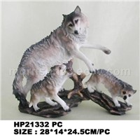 polyresin animal statue of dog