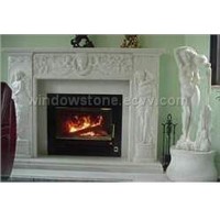 China White Marble Mantle