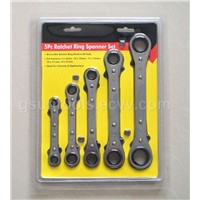 5PC Double Offset Ratchet Ring Spanner Set