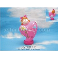 Poly Nancy with heart coin bank