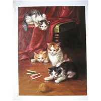 Cat Oil Painting