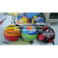 Graphic Rubber Basketball Size 3#, Logo Customized