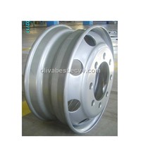 Steel wheel rims for buses and trucks