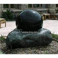 Hand carved granite ball fountain