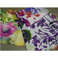silk/cotton satin printed fabric