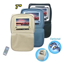 7&amp;quot; car headrest DVD player with game jack/TV/USB/SD