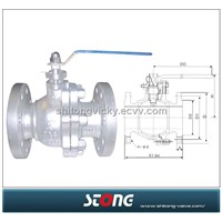 2pc flanged end ball valve