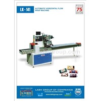 Automatic horizontal flow wrap machine to pack biscuits, soaps, stationary items etc. (Model LX-141)