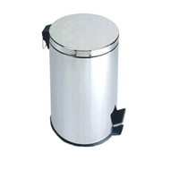 3L stainless steel dustbin dust bin  flat lid pedal bin