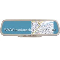 4inch car rearview mirror built in GPS,bluetooth