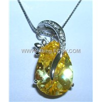 925 sterling silver necklace with zircon