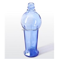 Blue Glass Wine Bottle