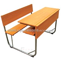 double student desk and chair