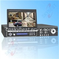 Embedded DVR Built in 7 Inch LCD Monitor Support PS/2 Mouse Control (SKY-8204T)