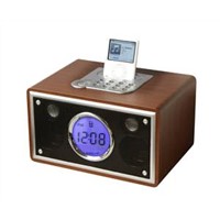 IPOD docking speaker with PLL radio and alarm clock