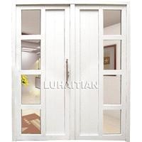 Pvc double-panel casement door