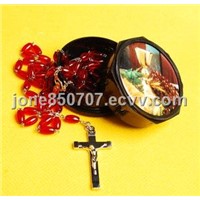 Rosary beads with box