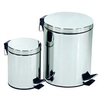 s/s pedal trash can with flat lid