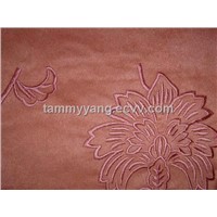 suede with embroidery for sofas and garments