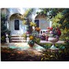 oil painting, garden oil painting, landscape oil painting