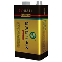 Alkaline 9V Battery with Blister Packing (6LR61)