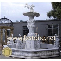 Carved Marble Garden Fountain, Marble Garden Fountain,Marble Fountain