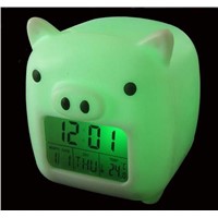 Color changing pig clock