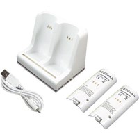 Dual Charger 2 2800Mah battery Dock for Nintendo Wii Remote NEW