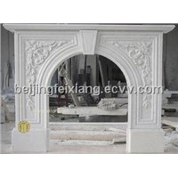 Marble Carved Stone Fireplaces Mantel, Marble Fireplace Marble Mantel, Stone Mantel