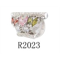 fashion alloy czech stone ring