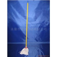 Cotton mop with wood handle