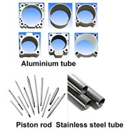 Cylinder tube (barrel, profile) and piston rod