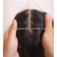 Silk base top hair closures