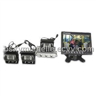 Vehicle Reversing Rearview System with Three-cameras for RV's, Trucks, Buses, and More