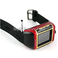 quadband water proof watch mobile phone with camera and T-F card W08