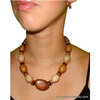 Casual necklace and pendants made out of Tagua Exotic Ivory