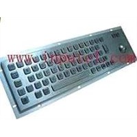 66 keys kiosk metal keyboard with trackball  I-KB001
