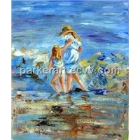 Person Beach Kids Oil Painting (STXGH0022)