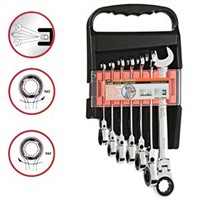 7pcs Pro-Gear Double Spring Flexible Ratchet Wrenches
