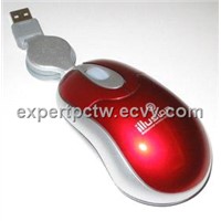 Optical Mouse With Retractable Cable