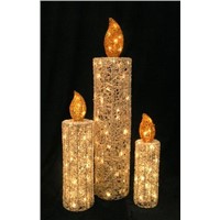 3pc icy beads candle lights