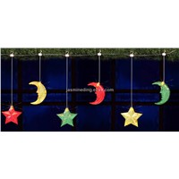 6pc led acrylic star/moon curtain lights