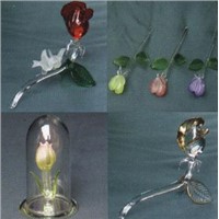Crystal glass crafts-flower rose