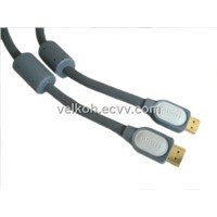 HDMI cable to HDMI cable 1.3 24k with dual ferrite